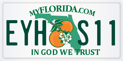 FL license plate EYHS11