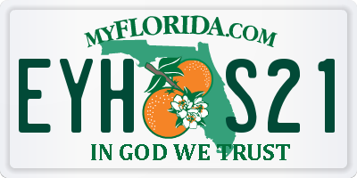 FL license plate EYHS21