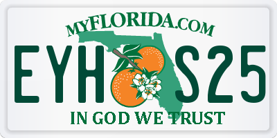 FL license plate EYHS25