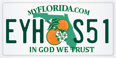 FL license plate EYHS51