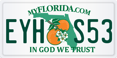 FL license plate EYHS53