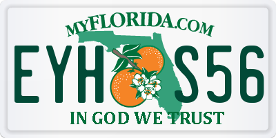 FL license plate EYHS56