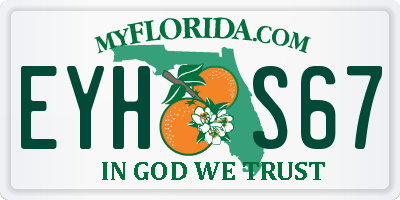 FL license plate EYHS67