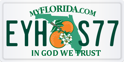FL license plate EYHS77