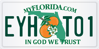 FL license plate EYHT01