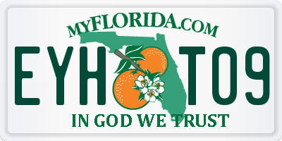 FL license plate EYHT09
