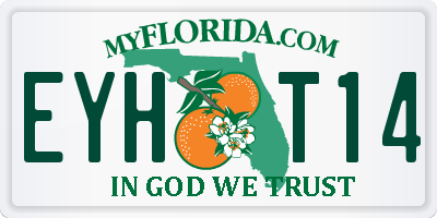 FL license plate EYHT14