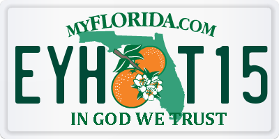FL license plate EYHT15