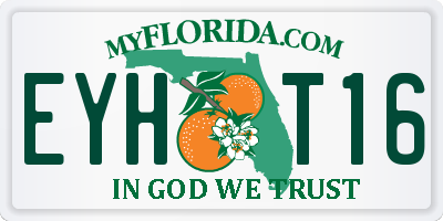 FL license plate EYHT16
