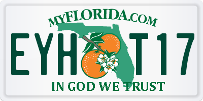 FL license plate EYHT17