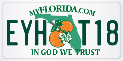 FL license plate EYHT18