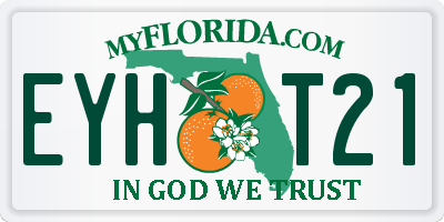 FL license plate EYHT21