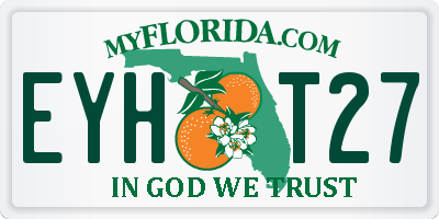 FL license plate EYHT27