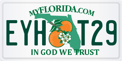 FL license plate EYHT29