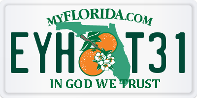 FL license plate EYHT31