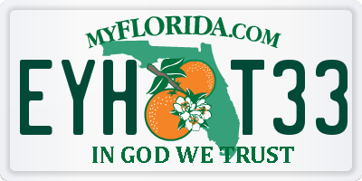 FL license plate EYHT33