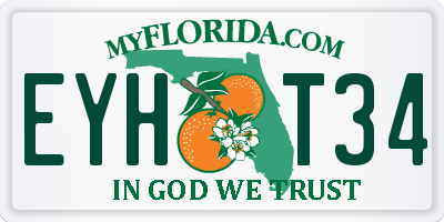 FL license plate EYHT34