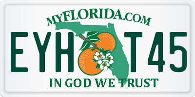 FL license plate EYHT45