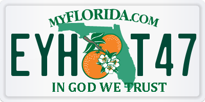 FL license plate EYHT47
