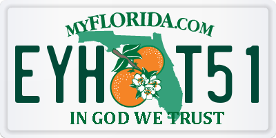 FL license plate EYHT51