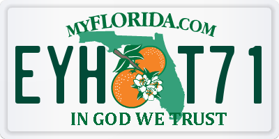 FL license plate EYHT71