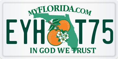 FL license plate EYHT75