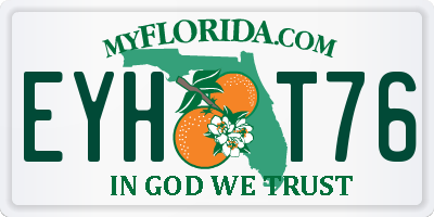 FL license plate EYHT76
