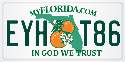FL license plate EYHT86