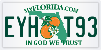 FL license plate EYHT93