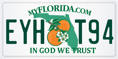 FL license plate EYHT94