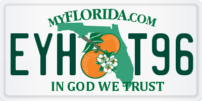 FL license plate EYHT96