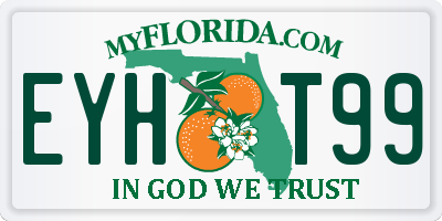 FL license plate EYHT99