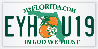 FL license plate EYHU19