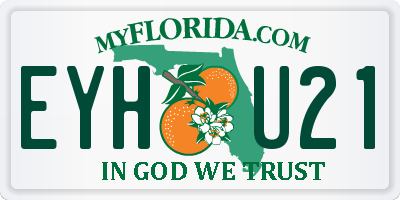 FL license plate EYHU21