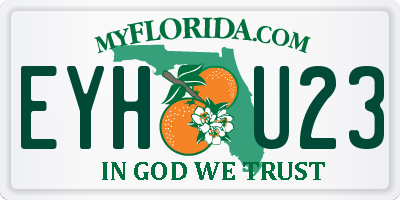 FL license plate EYHU23