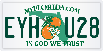 FL license plate EYHU28