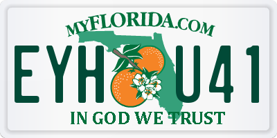 FL license plate EYHU41