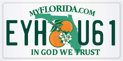 FL license plate EYHU61
