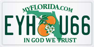 FL license plate EYHU66