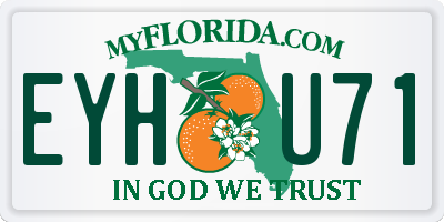 FL license plate EYHU71