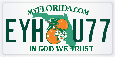 FL license plate EYHU77