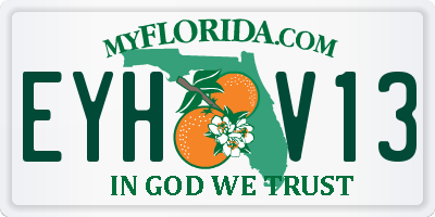 FL license plate EYHV13
