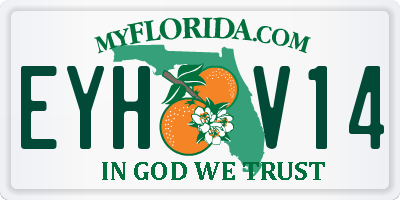 FL license plate EYHV14