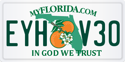 FL license plate EYHV30