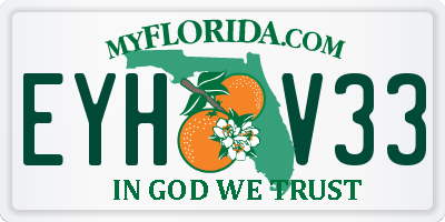 FL license plate EYHV33