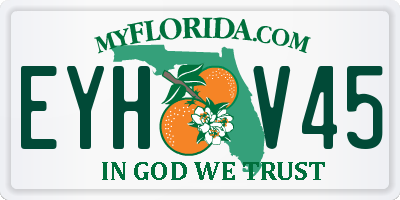 FL license plate EYHV45