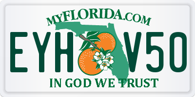 FL license plate EYHV50