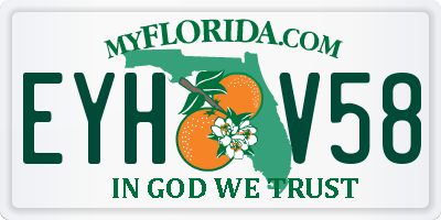 FL license plate EYHV58