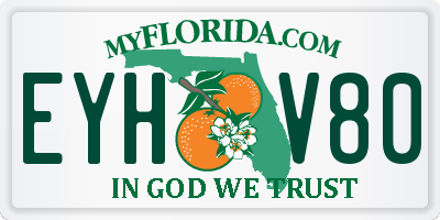 FL license plate EYHV80