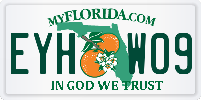 FL license plate EYHW09